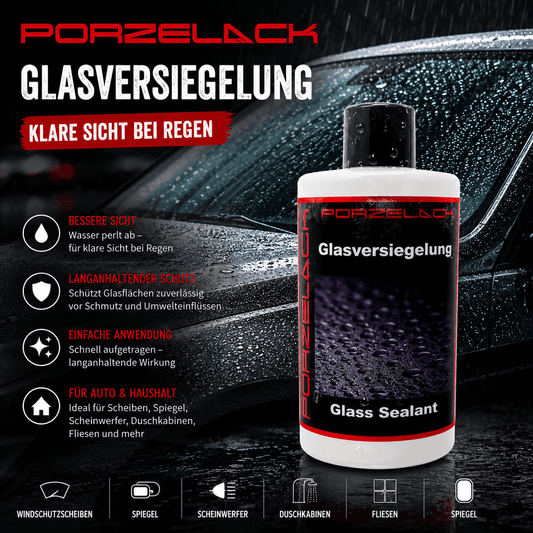 Glasversiegelung für Autoscheiben mit langanhaltendem Abperleffekt