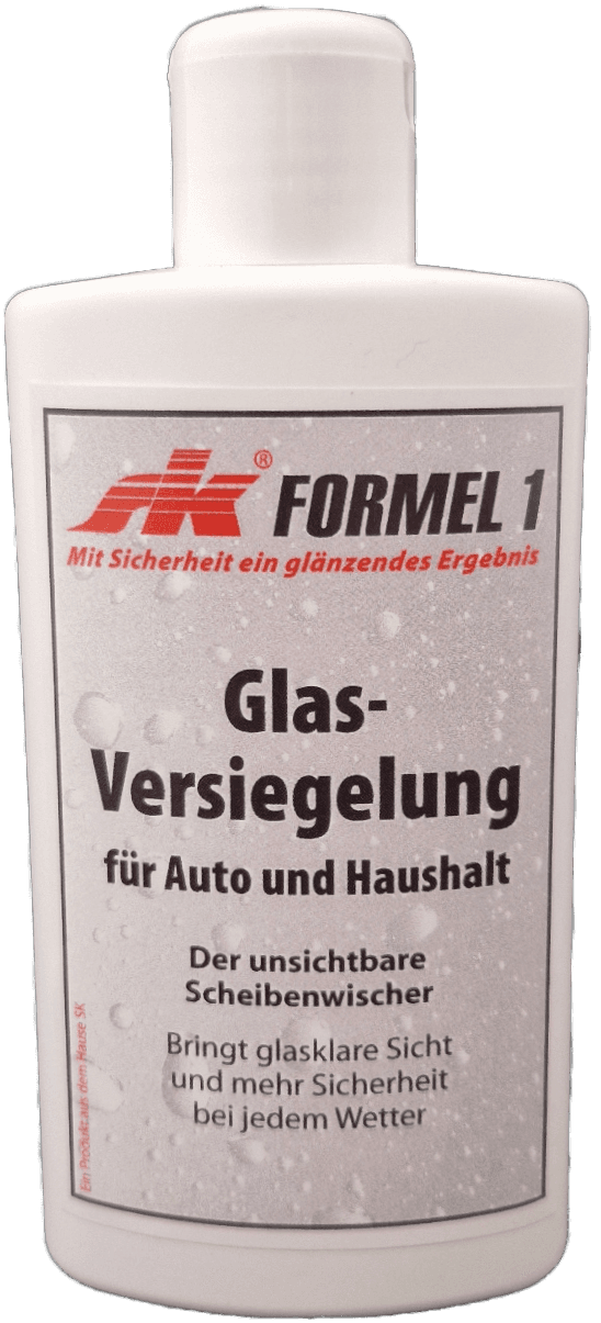 SK Formel Fahrzeugpflege Glasversiegelung Anwendung auf Autoscheibe