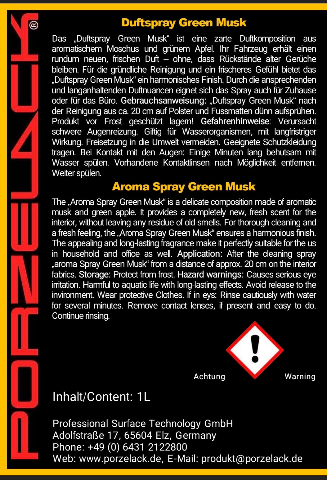 Duftspray Green Musk