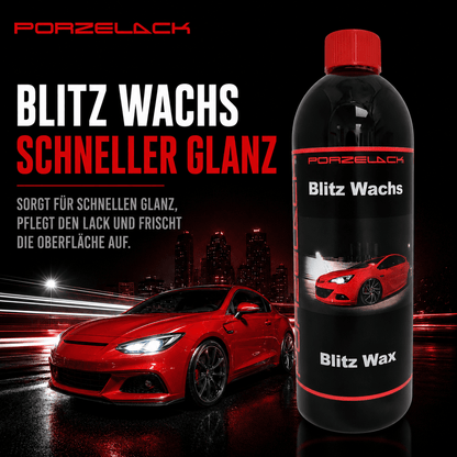 PORZELACK Blitz Wachs Autopflege für brillanten Hochglanz und Lackschutz