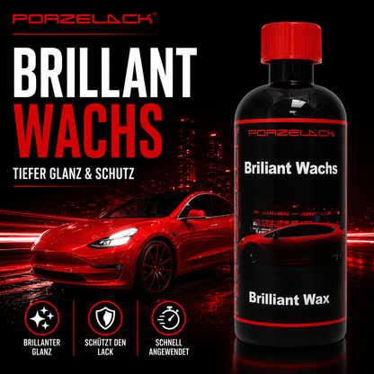 PORZELACK Brilliant Wachs für langanhaltenden Autopflege und Lackschutz