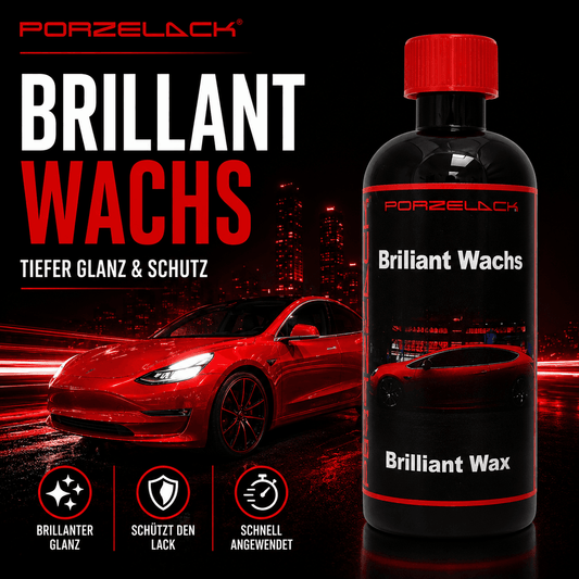 PORZELACK Brilliant Wachs für langanhaltenden Autopflege und Lackschutz
