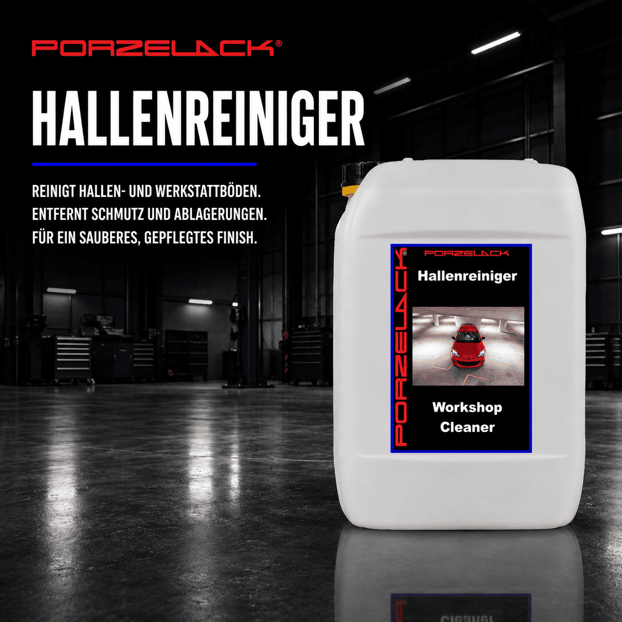 PORZELACK Hallenreiniger Konzentrat gegen Öl, Fett und Industrieschmutz