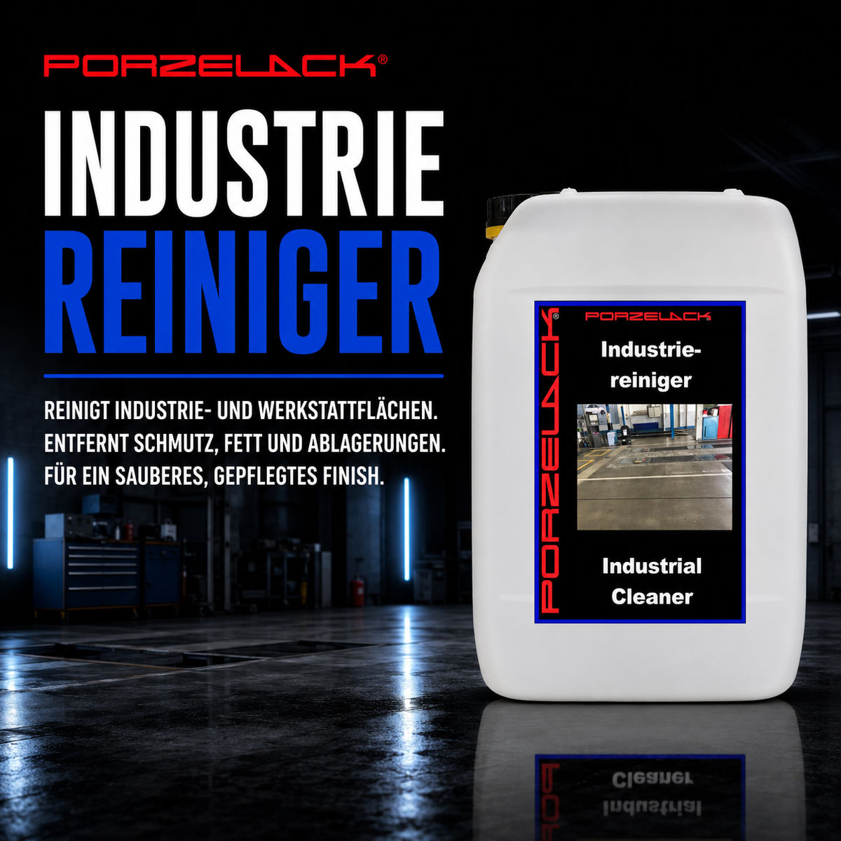PORZELACK Industriereiniger im Kanister für professionelle Reinigung