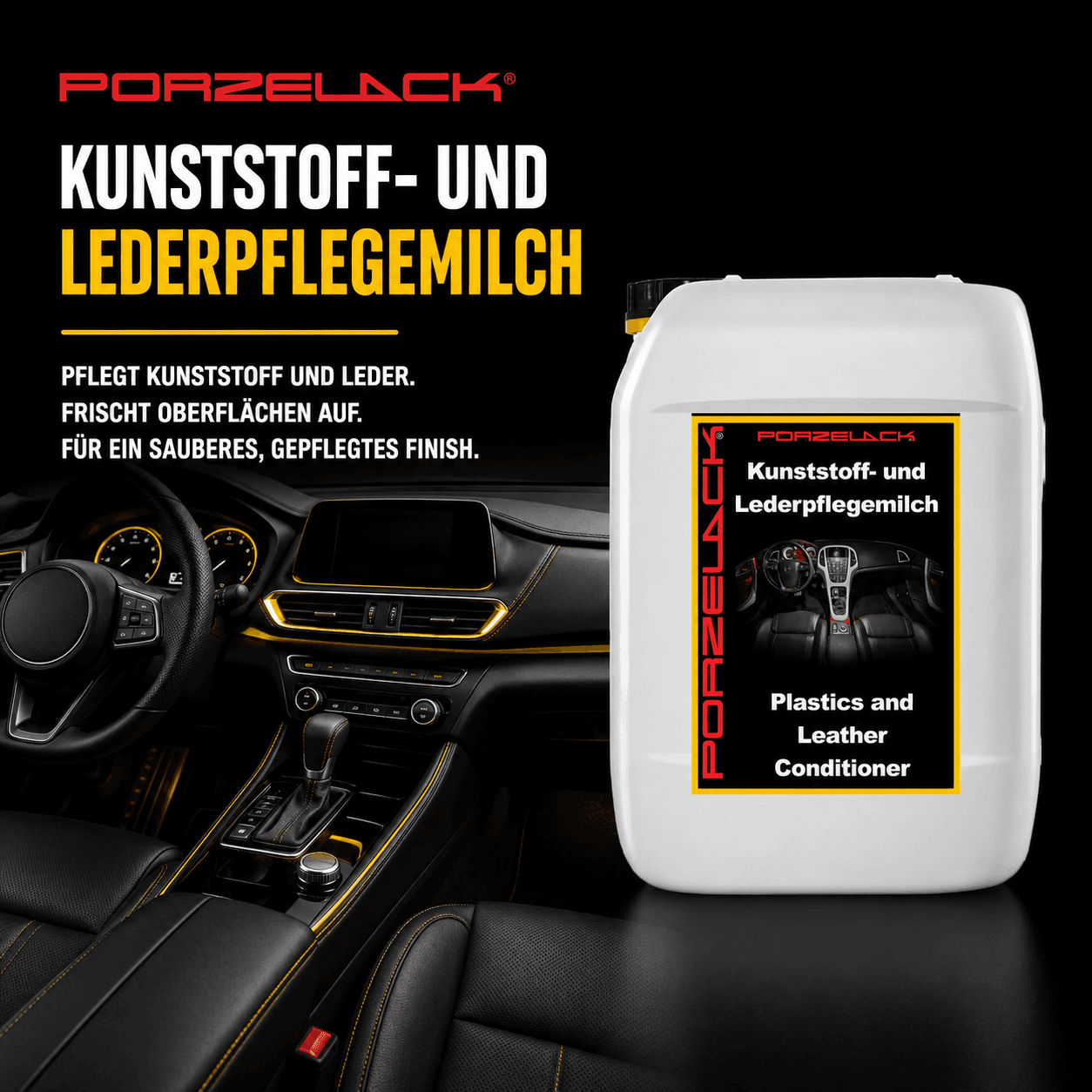 PORZELACK Kunststoff- & Lederpflegemilch für Leder und Kunststoff