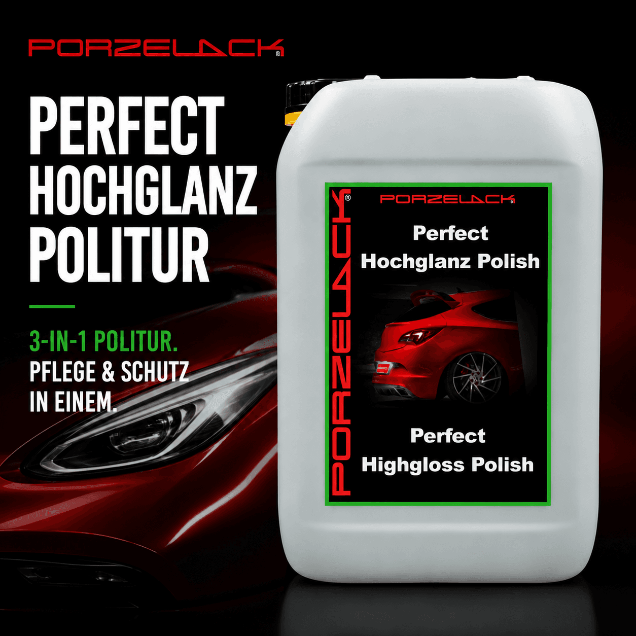 PORZELACK Perfect Hochglanz Politur Flasche für die professionelle Lackaufbereitung