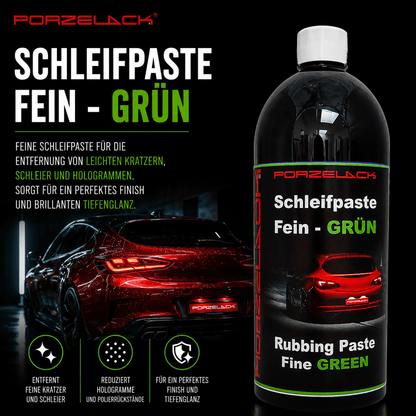 PORZELACK Schleifpaste Fein Grün für feine Lackkorrekturen und Glanz