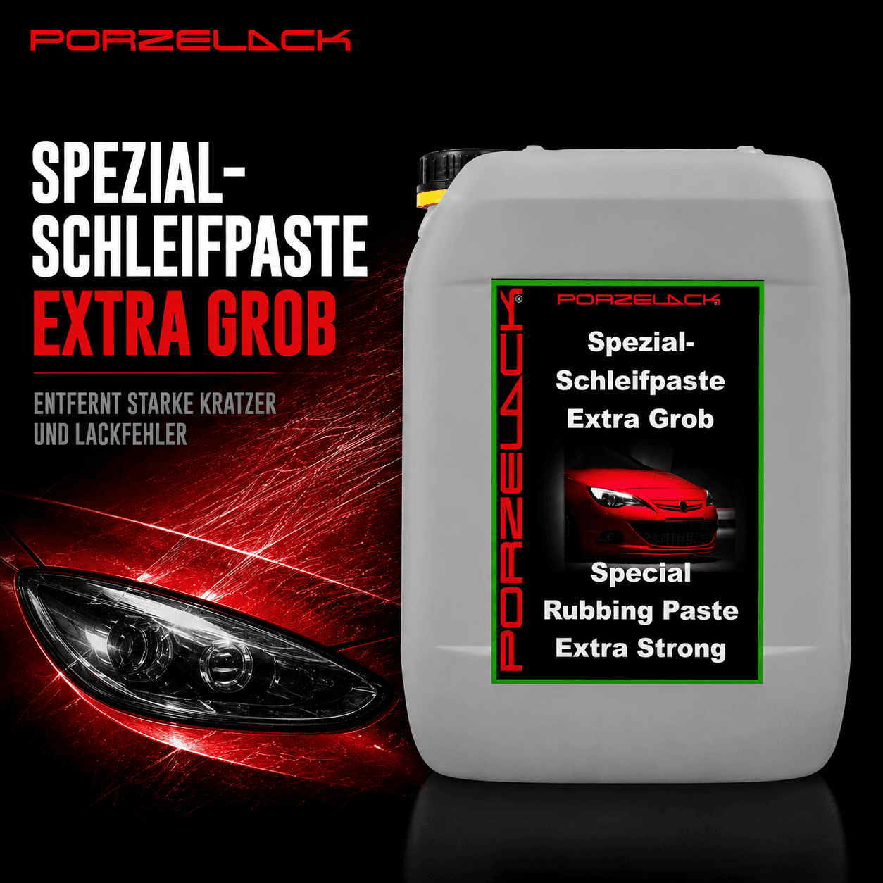 PORZELACK Spezial Schleifpaste Extra Grob zur Entfernung tiefer Kratzer