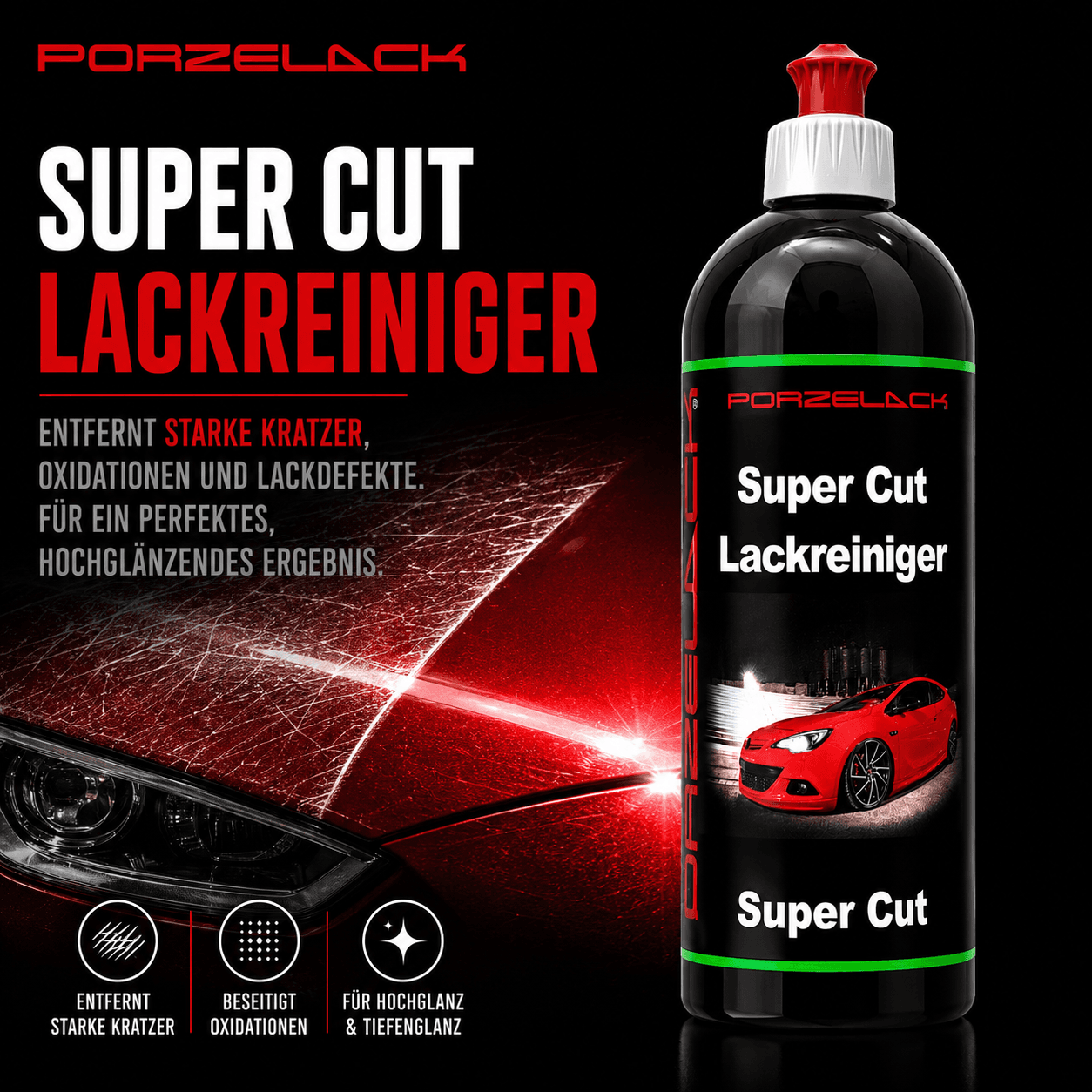 PORZELACK Super Cut Lackreiniger für verwitterte Lacke und porentiefe Reinigung