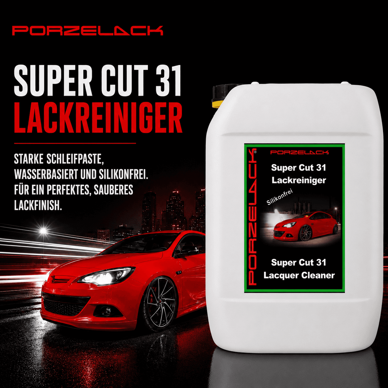 PORZELACK Super Cut 31 Lackreiniger zur Entfernung tiefer Kratzer