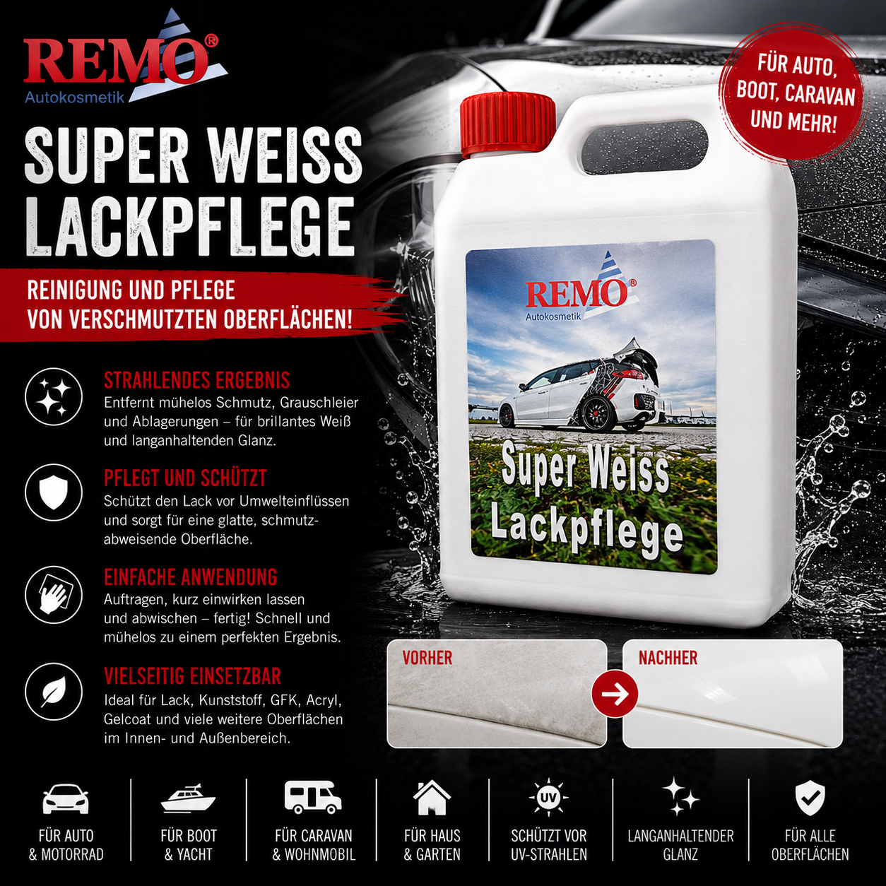 Remo Super Weiß Lackpflege 1 L
